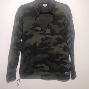 Pink used army camouflaged pullover sweatshirt